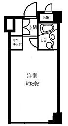 ヴィラロイヤル三番町 ワンルームの間取図画像