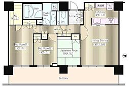 アーバンドックパークシティ豊洲タワーB 3LDKの間取図画像