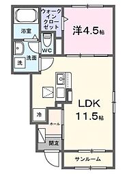 フォンテ リチェッタ 1LDKの間取図画像