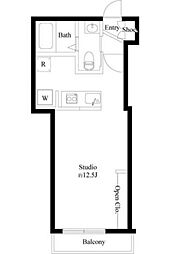 トレゾールK＆A板橋本町 1階ワンルームの間取り