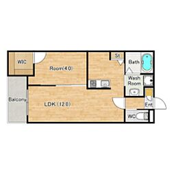 ジーメゾン大久保ラクラス 1LDKの間取図画像
