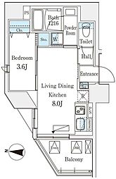 DUOFLATS池袋 1LDKの間取図画像