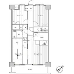 ソレイユ溝の口 3階3LDKの間取り