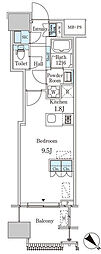 レガシス中目黒 ワンルームの間取図画像