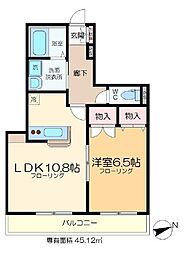 Xeno 1LDKの間取図画像