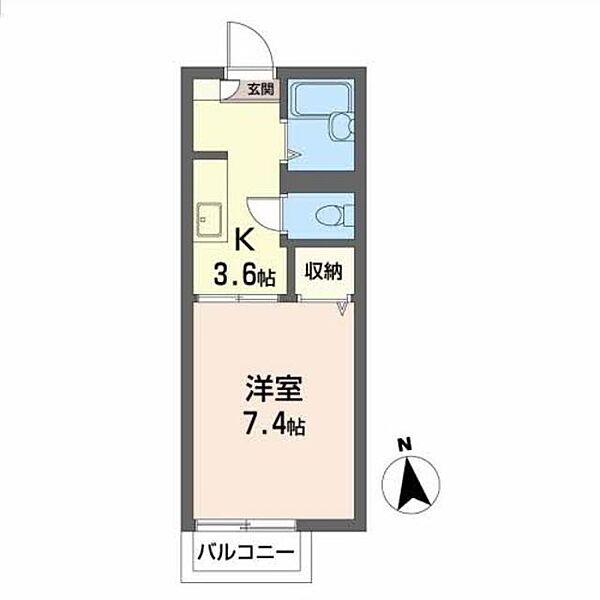 ラフォーレ・Ｎ・Ｂ 203｜宮城県仙台市青葉区あけぼの町(賃貸アパート1K・2階・24.00㎡)の写真 その2