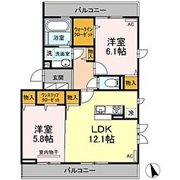 D-room大泉学園 2LDKの間取図画像