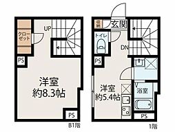 江東区佐賀2丁目マンション 1DKの間取図画像
