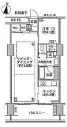 東雲キャナルコートCODAN17号棟 5階1LDKの間取り