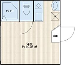 シエスタルイス 1階ワンルームの間取り