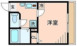 都営浅草線 蔵前駅 徒歩6分の賃貸アパート 2階1Kの間取り