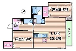 間取図画像 2LDK