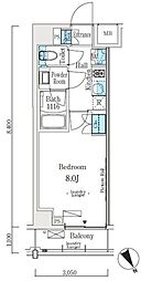 ソラニテ馬込 4階1Kの間取り