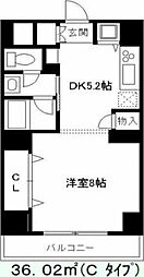 ヴェルデ藤ケ丘 1DKの間取図画像
