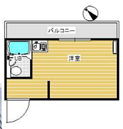 グリーンハイツ千加松 ワンルームの間取図画像