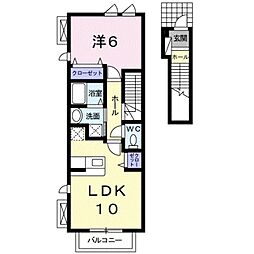 ランジュ 1LDKの間取図画像