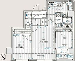 HY'SステージBrillant 2LDKの間取図画像