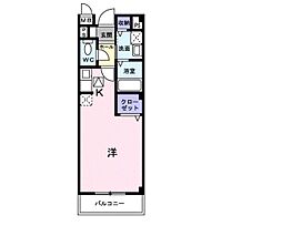 JR紀勢本線 紀三井寺駅 徒歩17分の賃貸アパート 2階ワンルームの間取り