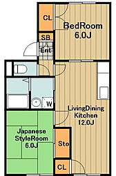 グレース 2LDKの間取図画像