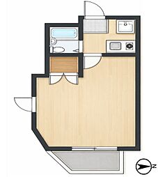 ステージ45 1Kの間取図画像