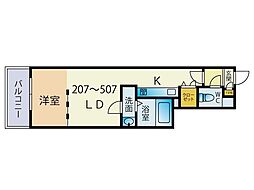 GRANPASEO大濠 1LDKの間取図画像