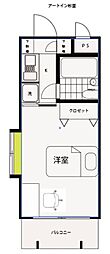 アートイン杉並 1Kの間取図画像