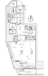 マーロ府中レジデンス♯R 1Kの間取図画像
