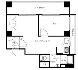 サーラ白金 6階1LDKの間取り