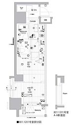 PREMIUM CUBE 亀戸 8階2Kの間取り