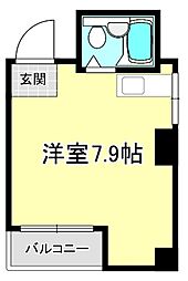 ウィン天六南館 ワンルームの間取図画像