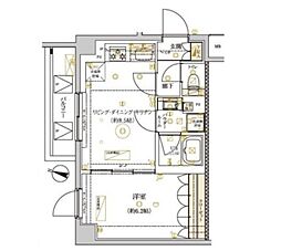 東急目黒線 西小山駅 徒歩10分の賃貸マンション 1階1LDKの間取り