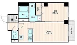 ビューノ南大塚 4階1LDKの間取り