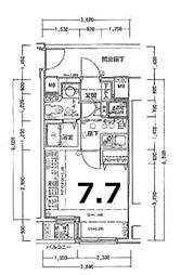 CYNTHIA六本木 9階1Kの間取り