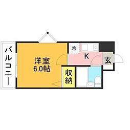 メゾン・ド・クレマン ワンルームの間取図画像