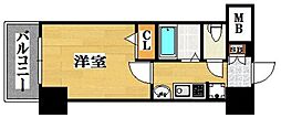 エステムコート博多・祇園ツインタワー ファーストステージ 1Kの間取図画像