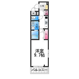 ヒカルサ堺市文珠橋通II 3階1Kの間取り
