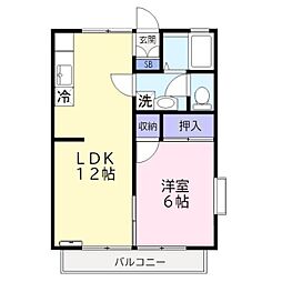 メゾン・ド・ミッシェル 1LDKの間取図画像