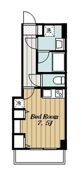 神奈川県厚木市中町２丁目(賃貸マンション1R・8階・22.74㎡)の写真 その2