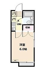 メゾン・ジュアン 1Kの間取図画像