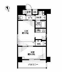 プレール・ドゥーク西浅草 1LDKの間取図画像