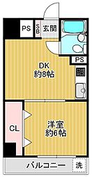 コンドミニアム千駄木 1DKの間取図画像