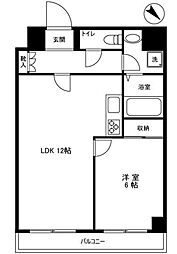 ヒルトップ小石川 3階1LDKの間取り