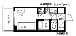 ｃｌａｓｓｙ ＢＡＳＥ川崎 12階ワンルームの間取り