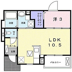 シャイニング 1LDKの間取図画像
