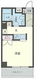 共栄町田ビル 1Kの間取図画像