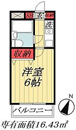 東京メトロ東西線 南行徳駅 徒歩10分の賃貸マンション 1階1Kの間取り
