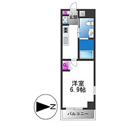 M'PLAZA小阪駅前 1Kの間取図画像