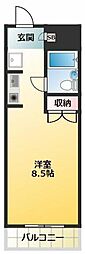 グリーンハイツ ワンルームの間取図画像