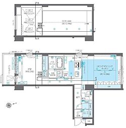 ZOOM広尾 3階1LDKの間取り