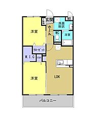 BASICB.L.D霧島 2LDKの間取図画像